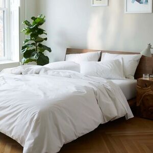 Brooklinen Classic Percale Duvet Cover - Solid White King/California King NEW